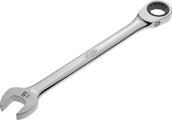Produktbild Vigor Ratschen-Ring-Maulschlüssel ∙ lang ∙ V1026 ∙ Aussen Sechskant Profil, Aussen Doppel-Sechskant P… (15 mm)