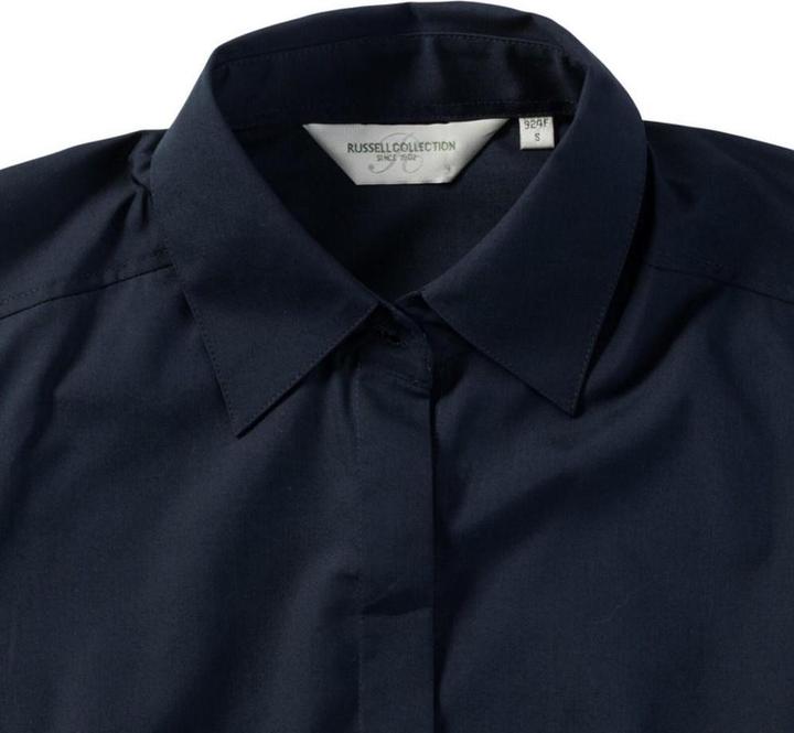 Image du produit Russell Collection - Chemisier à manches longues en popeline - Femme (L)