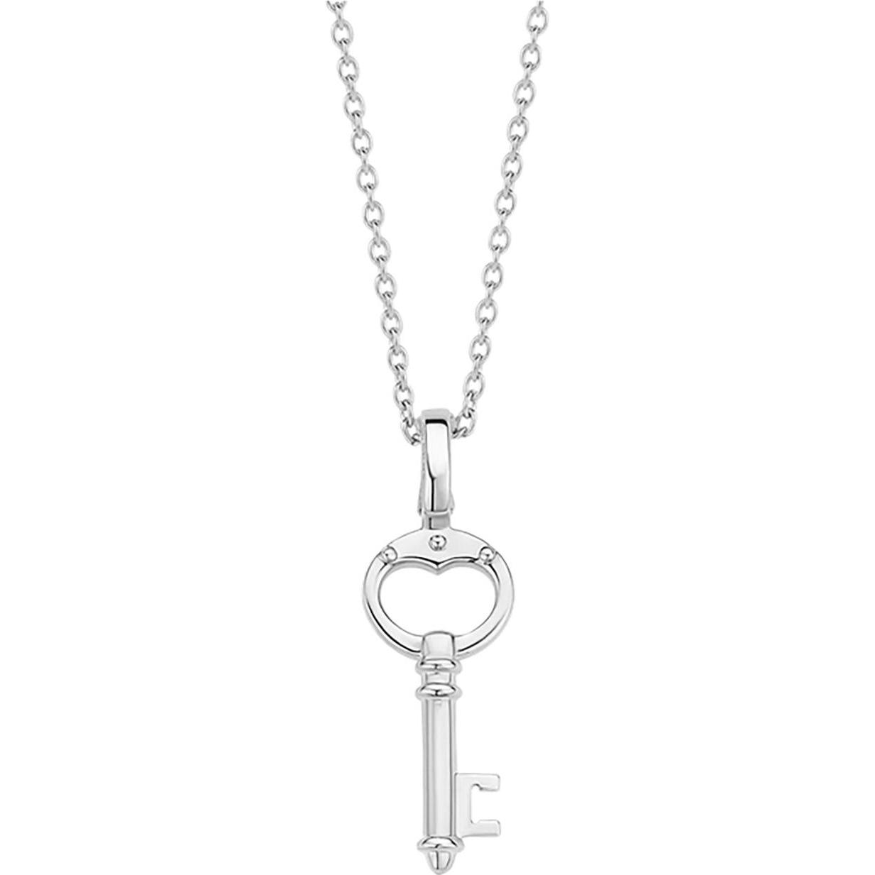 Ti Sento Milano, Halsschmuck, Kette und Anhänger Schlüssel silber 6775SI, (925 Sterling Silber, 45 cm)