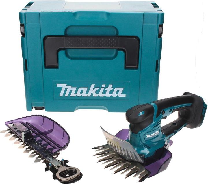 Actual product image Makita DUM 604 ZXJ Battery grass shears 18 V with grass and shrub shear blade + Makpac - without battery (Cordless hedgecutters)