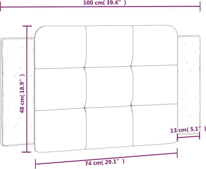 Image du produit vidaXL Kopfteil-Kissen (120 x 3 x 48 cm)