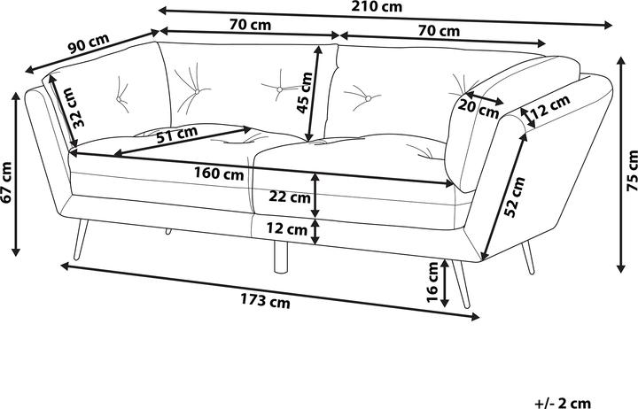 Produktbild Beliani Lenvik (3-Sitzer)