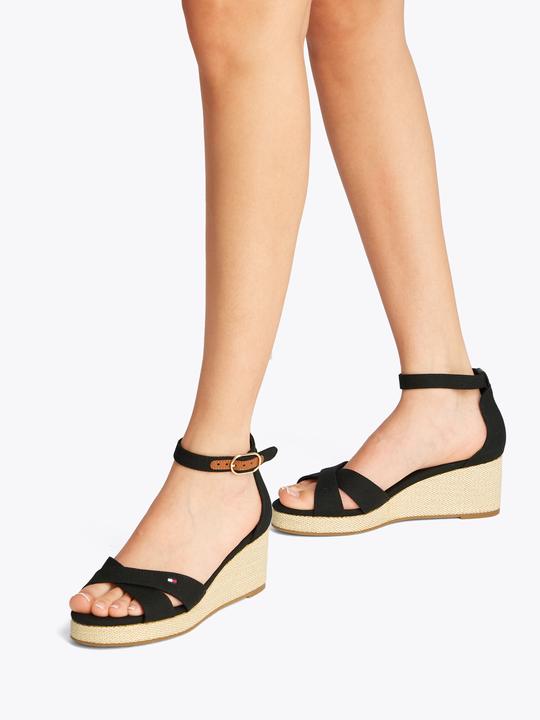 Actual product image Tommy Hilfiger Flag Criss-Cros Mid Wedge Espad (38)