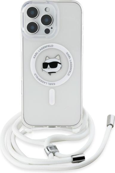 Productafbeelding Karl Lagerfeld KLHMP16LHCCHNT iPhone 16 Pro 6,3" hardcase transparant IML Choupette Hoofd & Koord Ma (Apple iPhone 16 Pro)