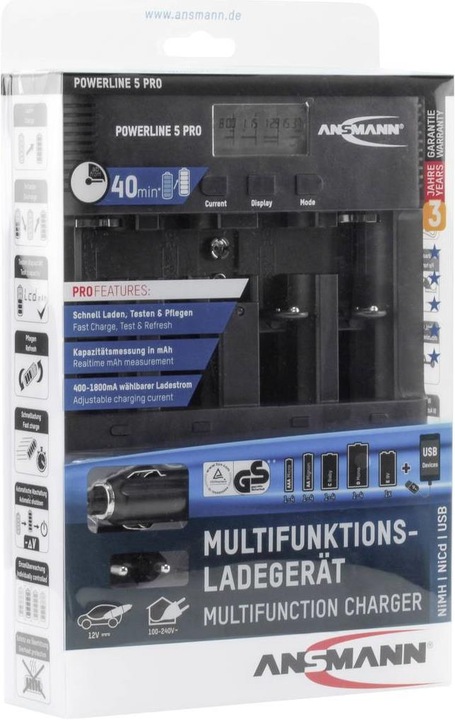 Actual product image Ansmann Powerline 5 Pro (1 pcs., Chargers without battery)