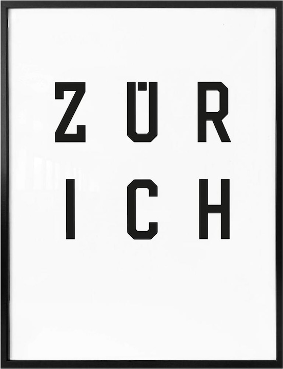 Actual product image Trenddeko Typography Zurich (30 x 40 cm)