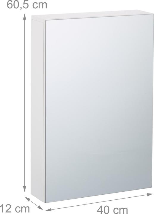 Productafbeelding Relaxdays Spiegelschrank für das Bad (40 x 12 x 60.50 cm)