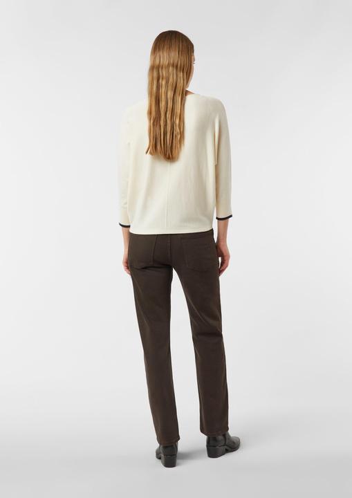 Produktbild Comma Strickpullover Femininer Feinstrickpullover mit V-Ausschnitt und 3/4 Arm (S)