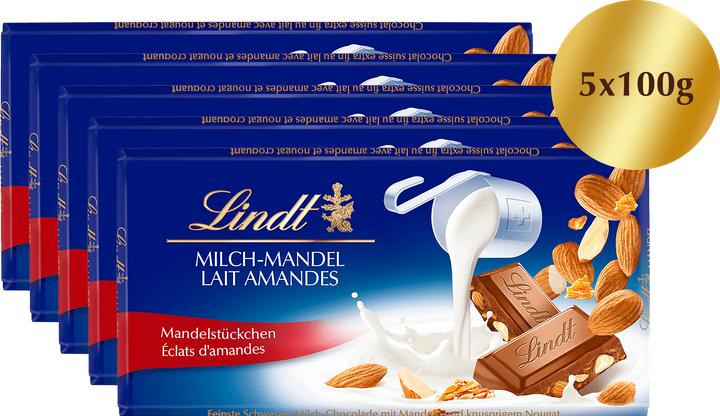 Immagine prodotto Lindt Barretta di cioccolato al latte e mandorle multipack (500 g)