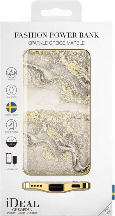 Actual product image iDeal Of Sweden Sparkle Greige Marble (5000 mAh, 5 W, 18.50 Wh)