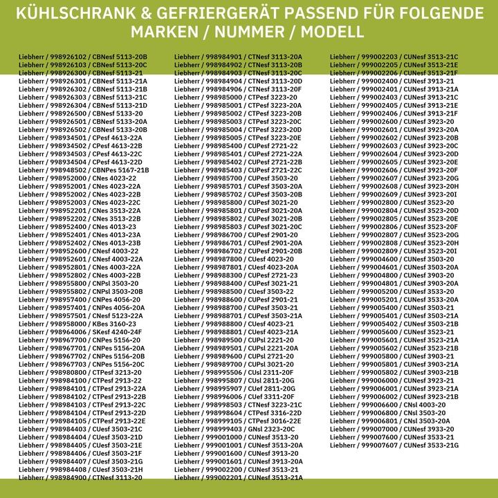 Immagine prodotto Europart Maniglia della porta come LIEBHERR 9590178 Kit di riparazione per frigorifero