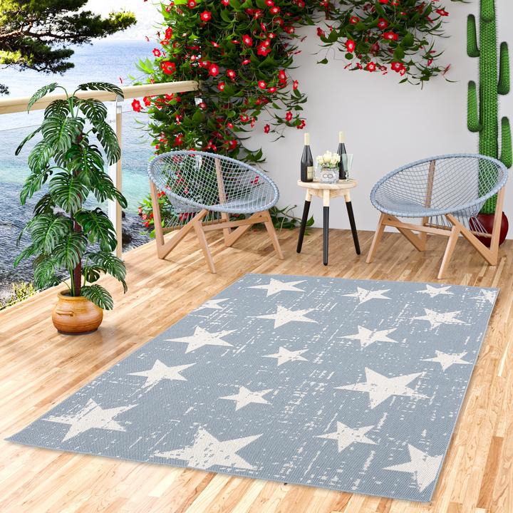 Immagine prodotto Pergamon Tappeto per interni ed esterni Flatweave Marbella Stars (120 x 170 cm)