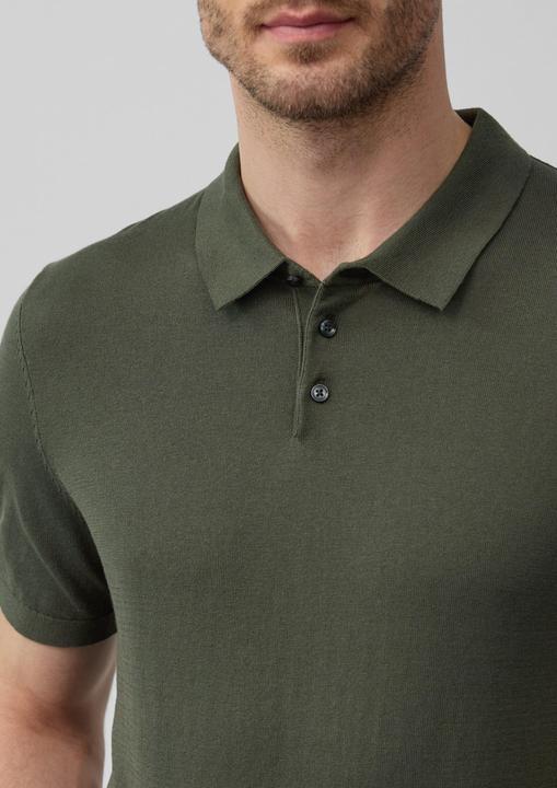 Produktbild s.Oliver Strickpullover Weiches Strick-Poloshirt aus Baumwoll-Seidenmix (XL)