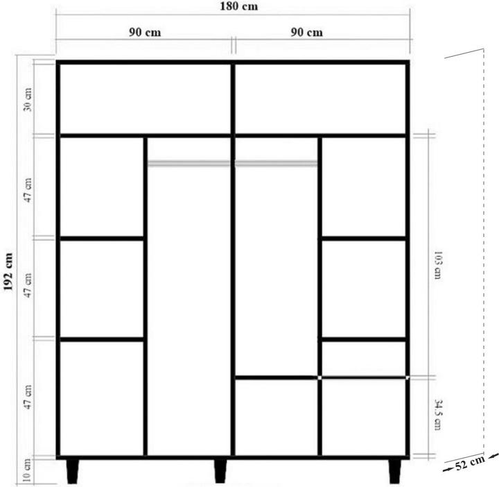Produktbild Homitis Ibiza (180 x 52 x 192 cm)
