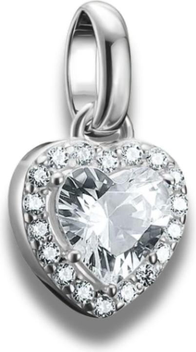 Immagine prodotto Thomas Sabo Charm-Anhänger Herz mit Steinen Connect Silber (Argento sterling)