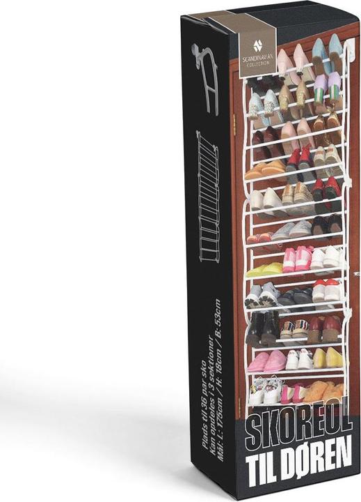 Actual product image Scandinavian Collection - Door shoe rack - 175 cm x 18 cm x 53 cm