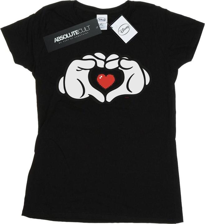 Actual product image Disney Womens/Ladies Mickey Mouse Heart Hands Cotton T-Shirt (L)