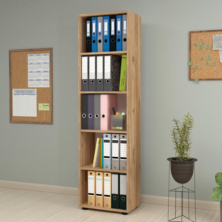 Immagine prodotto En.Casa Libreria Vara 178x49x30 cm in stile rovere