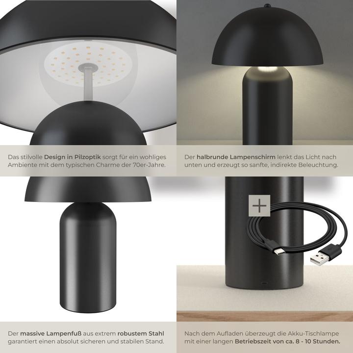 Actual product image tectake small retro table lamp Kade, dimmable, 40W