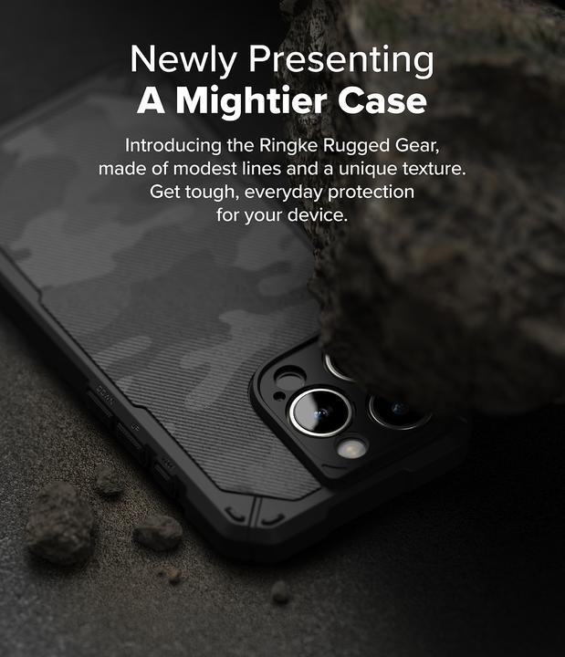 Image du produit Ringke Case for iPhone 16 Pro Max RUGGED GEAR CAMO BLACK (Apple iPhone 16 Pro Max)
