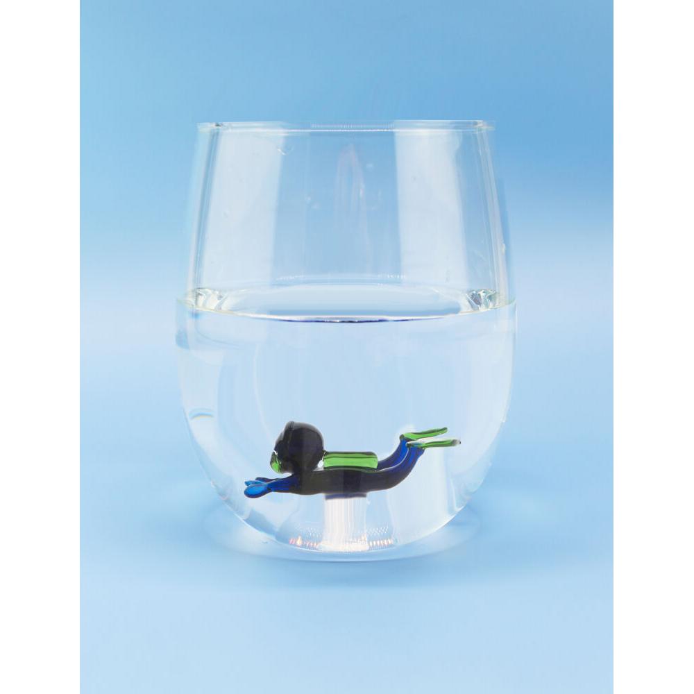 Thumbnail - Winkee Drinking Glasses - Handmade Scuba Diver, Trinkgläser