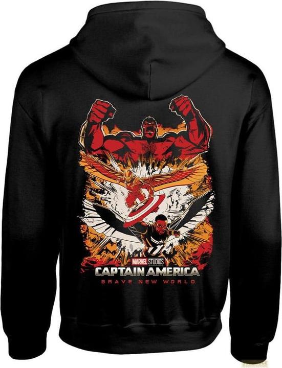 Heroes Inc Captain America Brave New World Kapuzenpullover Crushed Sheild Grösse L (L)