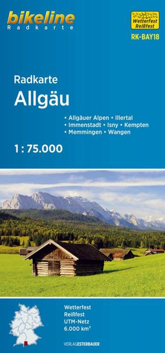 Actual product image Bikeline cycle maps. Allgäu