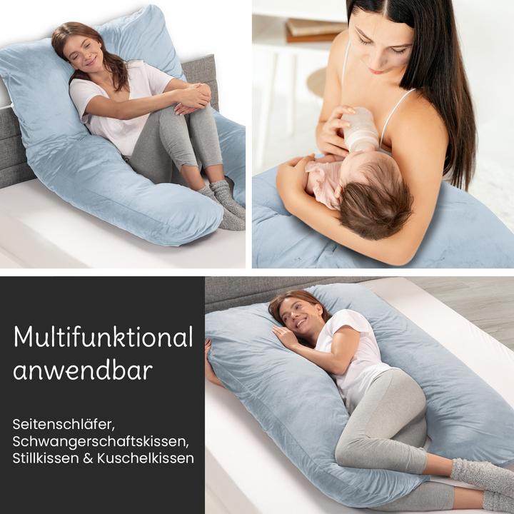 Produktbild Bestschlaf Multifunktions-Körperkissen, Schwangerschaftskissen in U Form, Stillkissen mit abnehmbarem und
