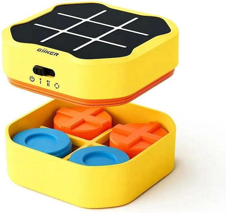 Actual product image Giiker Tic-Tac-Toe Bolt-Spiel, Gelb (English, French, German, Italian, 1 - 2 Players)