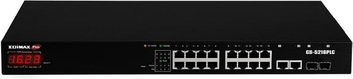 Productafbeelding edimax GS-5216PLC Netwerkschakelaar Gigabit Ethernet (10/100/1000) Power over Ethernet (PoE) (18 ports)