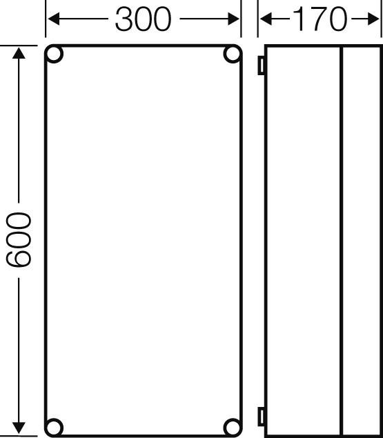 Produktbild Hensel Leergehäuse 275x575x46mm Mi 040 (Gehäuse)