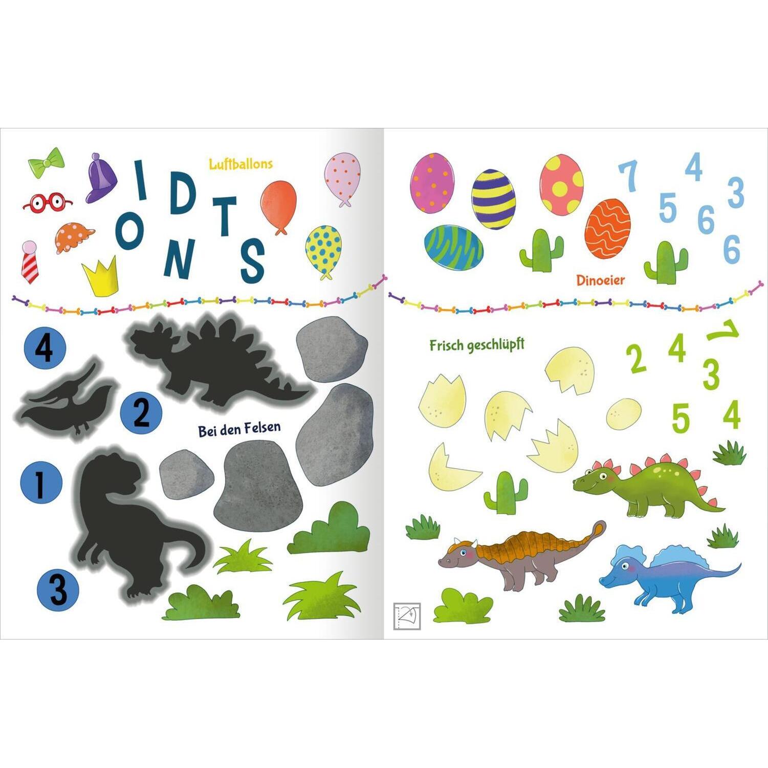 Thumbnail - Ars Edition, Sticker, Stickern & Rätseln – Dinosaurier