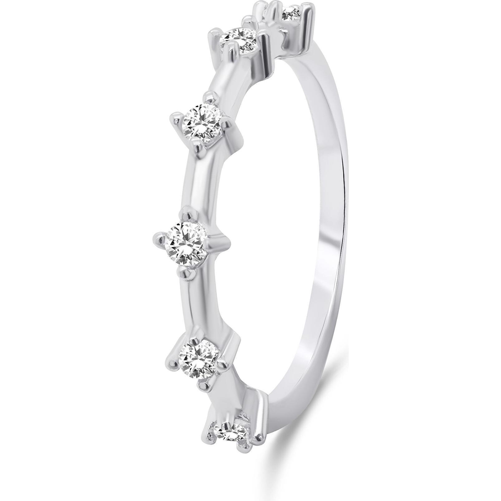 Brilio, Anello, Silver - Beautiful silver ring with zircons RI041W - Circuit: 56 mm, (56)