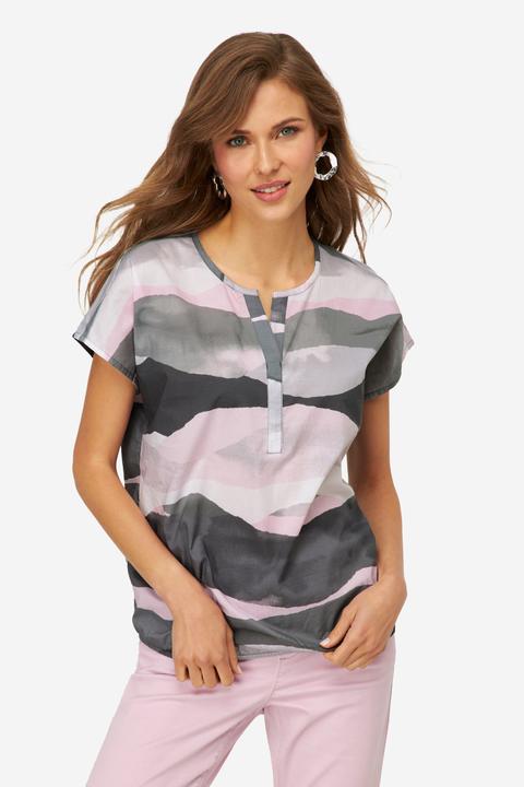 Produktbild Laurasøn Bluse, Blätter Print, Rundhals (M)