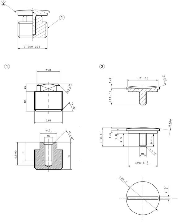 Actual product image Mateu Termination pin (Closing cap)
