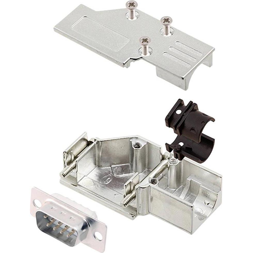 Encitech DCMR09-FK-DMP-W-K 6355-8065-21 D-SUB Stiftleisten-Set 90 ° Polzahl (num, Elektronikkabel + Stecker
