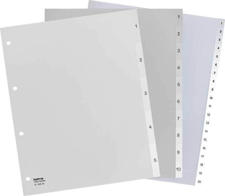 Produktbild Kolma Register A4 XL Vista 1-5 5-teilig transparent farblos