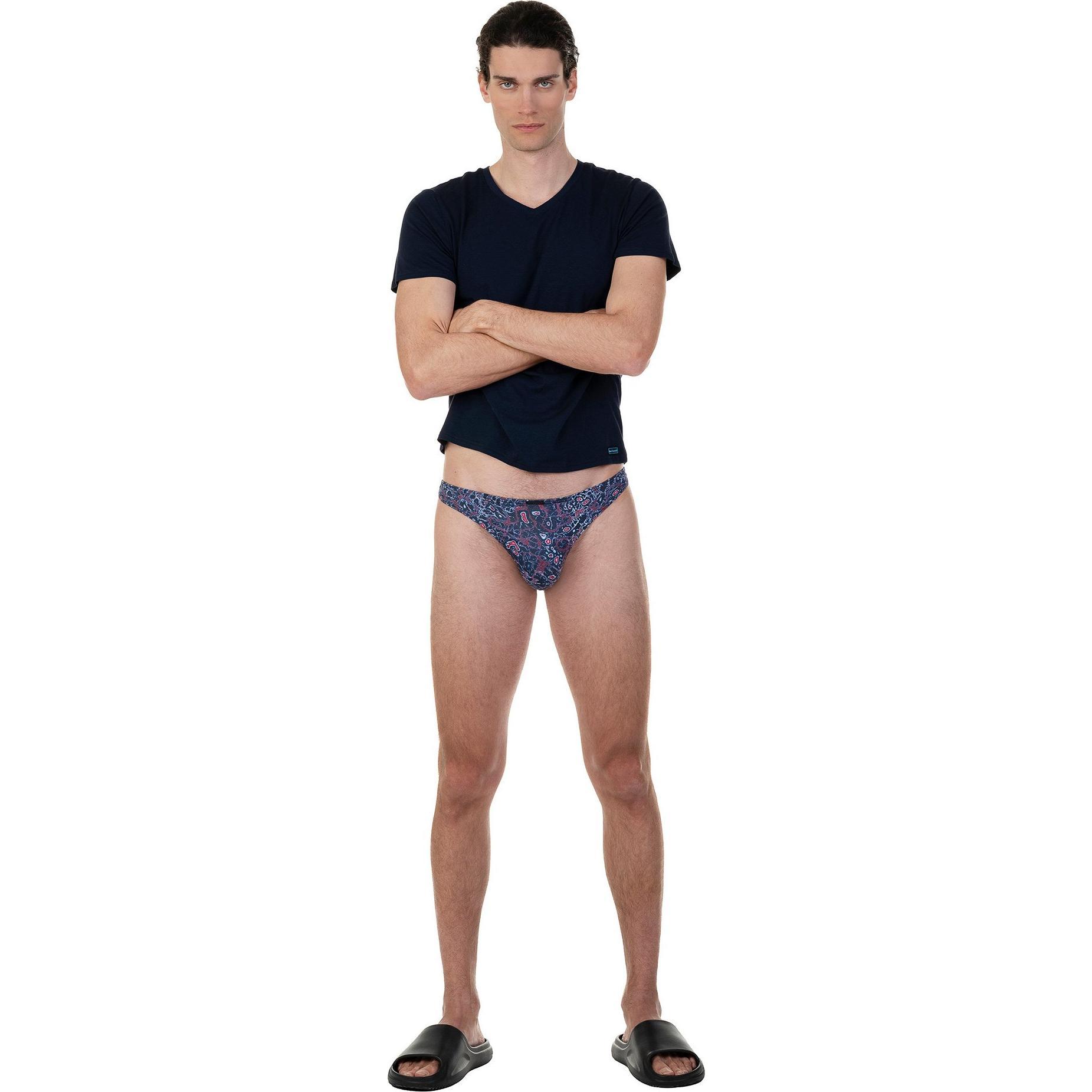 Thumbnail - Bruno Banani, Herren, Unterhosen, Slip Casual Figurbetont Microscope, Mehrfarbig, (L, Einzelpack)