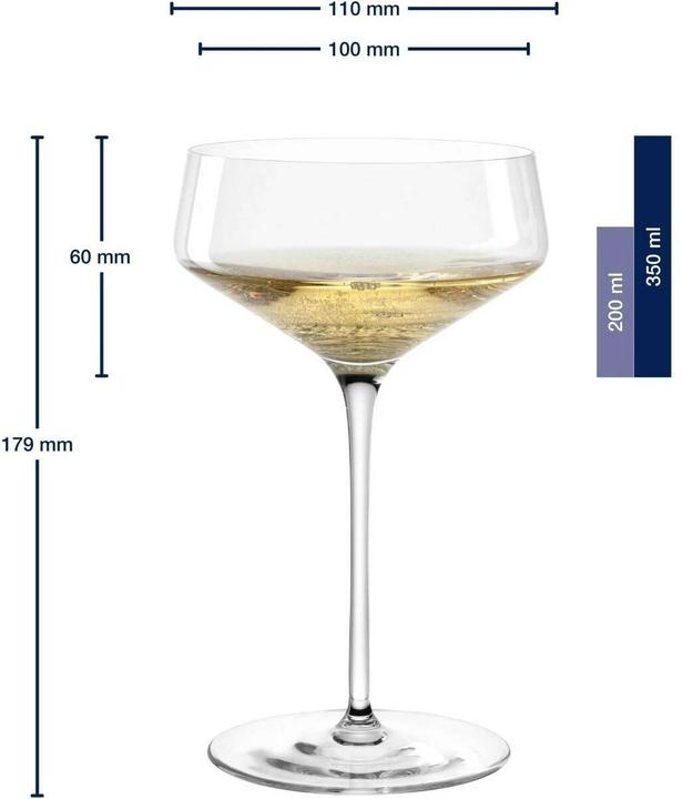 Produktbild Leonardo Trinkglas Puccini 350 ml, 6 Stück, Transparent, Glas (35 cl, 6 Gläser, Sektgläser)