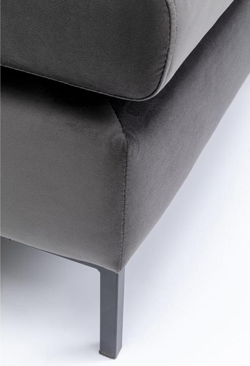Produktbild Kare Design Hocker Gianni Velvet Grau Schwarz (130 cm)