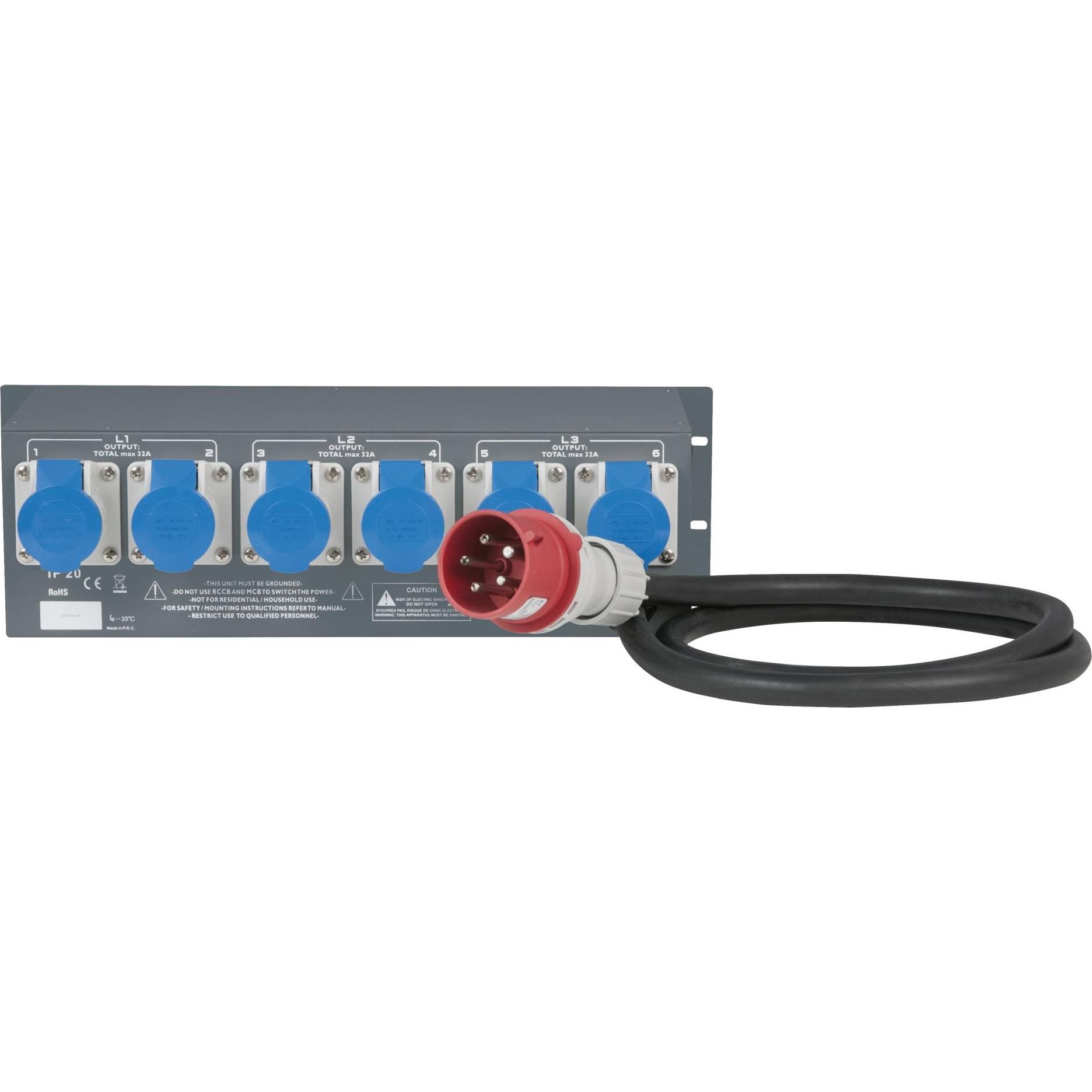 Showtec, Steckdosenleiste, Psa-32a6c (CEE)