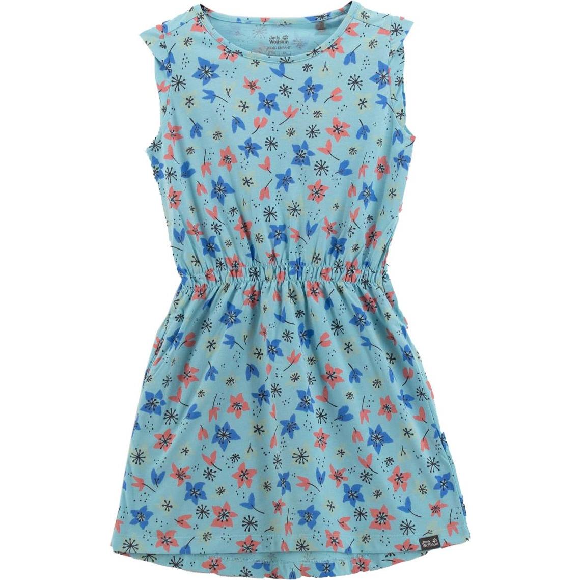 Jack Wolfskin, Herren, Kleider, Lily Lagoon Dress Kinder Kleid Sommerkleid Mädchen, Blau, (128)