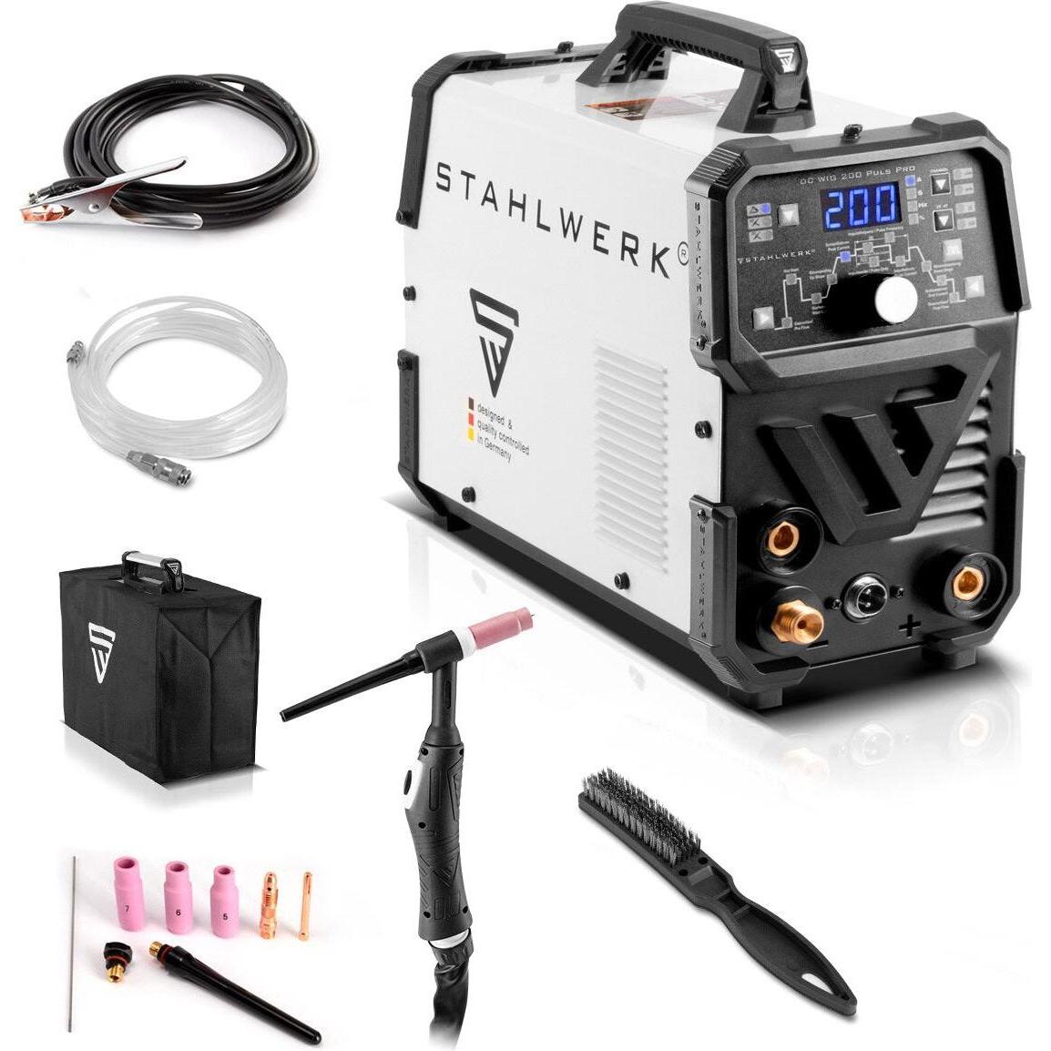 Stahlwerk, Saldatrice, Saldatrice combinata DC TIG 200 Puls Pro 2 in 1 (Saldatore inverter)