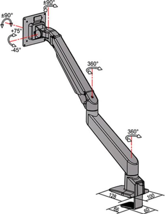 Image du produit Multibrackets Bras de levage de gaz HD (Tables, 32")