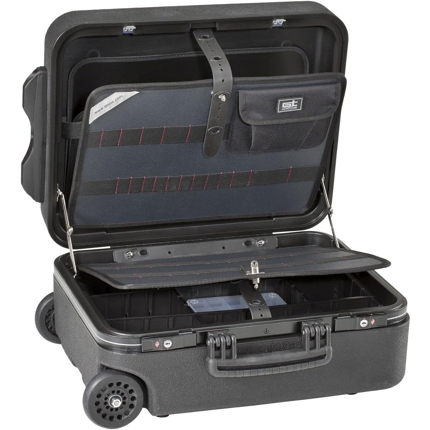 GT Line, Werkzeugkoffer, GT-Line Werkzeugkoffer Mega Wheels 190 PEL TSA Werkzeug-Trolley + Teleskopgriff