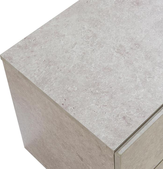 Produktbild En.Casa Nachttisch hängend Ampfing mit 2 Schubladen Betonoptik, hell (40 x 29 x 30 cm)