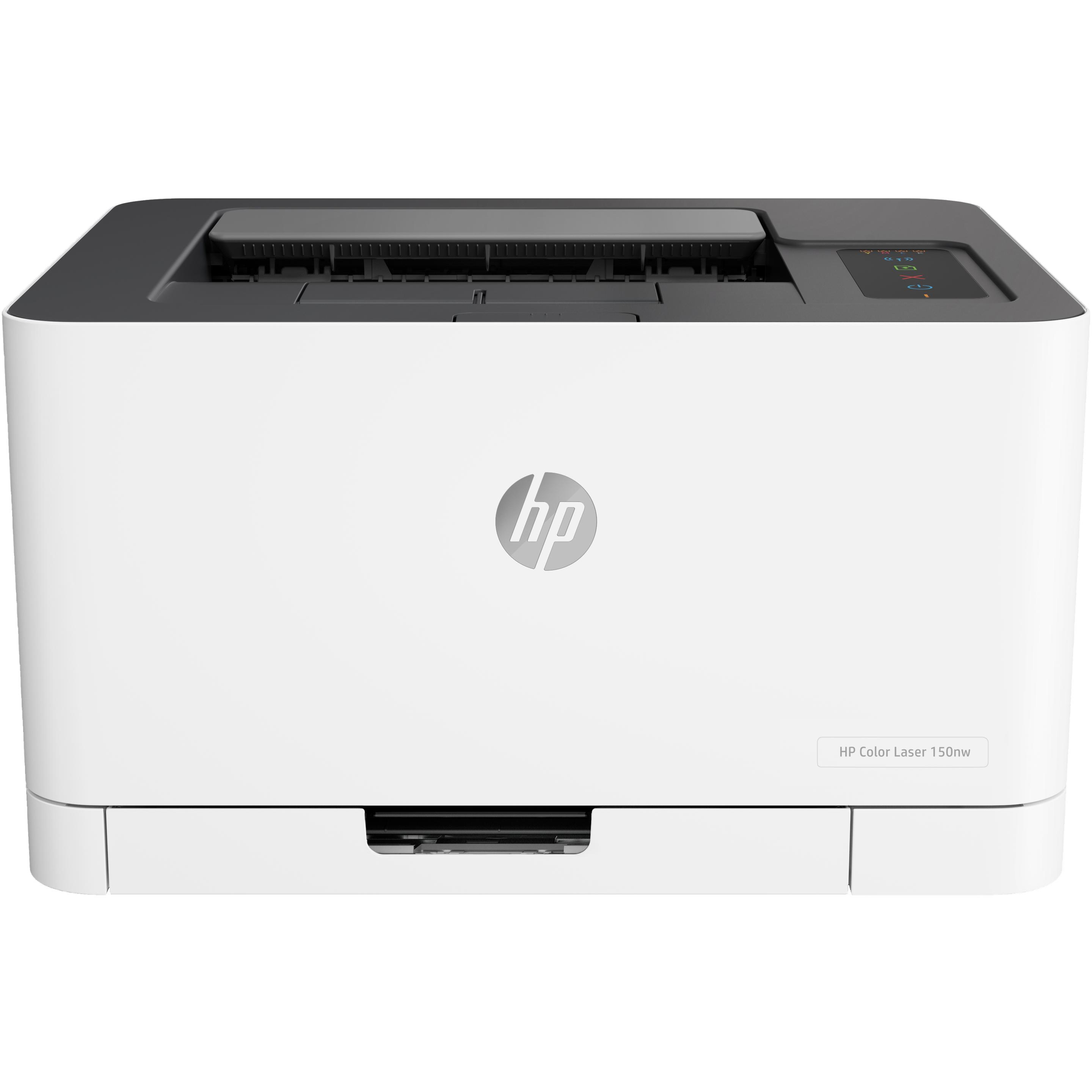 HP Color Laser 150nw (Laser, Farbe), Drucker, Schwarz, Weiss