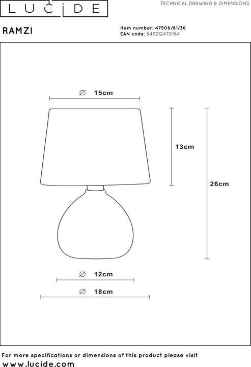 Image du produit Lucide Ramzi (E14)