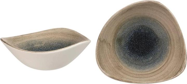 Churchill Stonecast Aqueous Bayou Triangle plate deep 18.5cm (1 x, 18.50 cm)