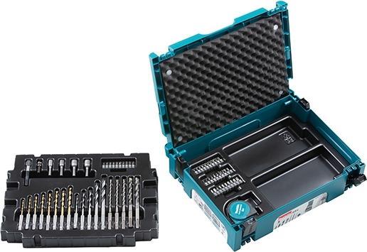 Makita B-69478 Makpac Boor/Schroefbitset (Cross Phillips PH, Kruis Pozidriv PZ, Schroefgleuf, Zeshoekig, Zeskantbus TX)